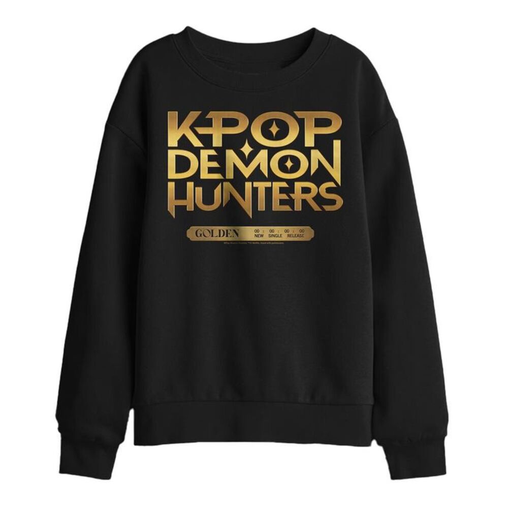 K-Pop Demon Hunters Childrens/Kids Golden Tour Countdown Sweatshirt / Black